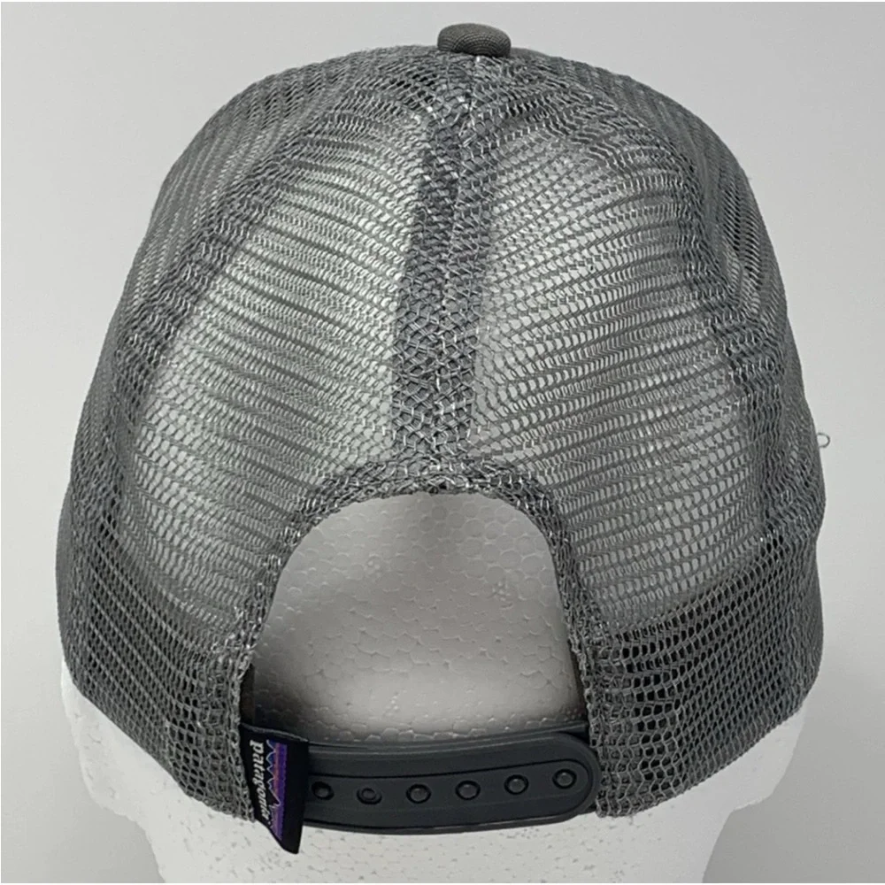Patagonia Men Cap Hat Trucker Baseball Dad Gray Mesh Cap Snapback Patch Logo - Picture 4 of 12